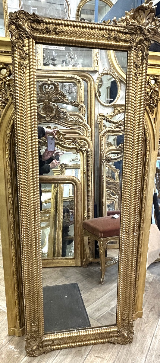 Miroir époque restauration rectangulaire 65x177 cm