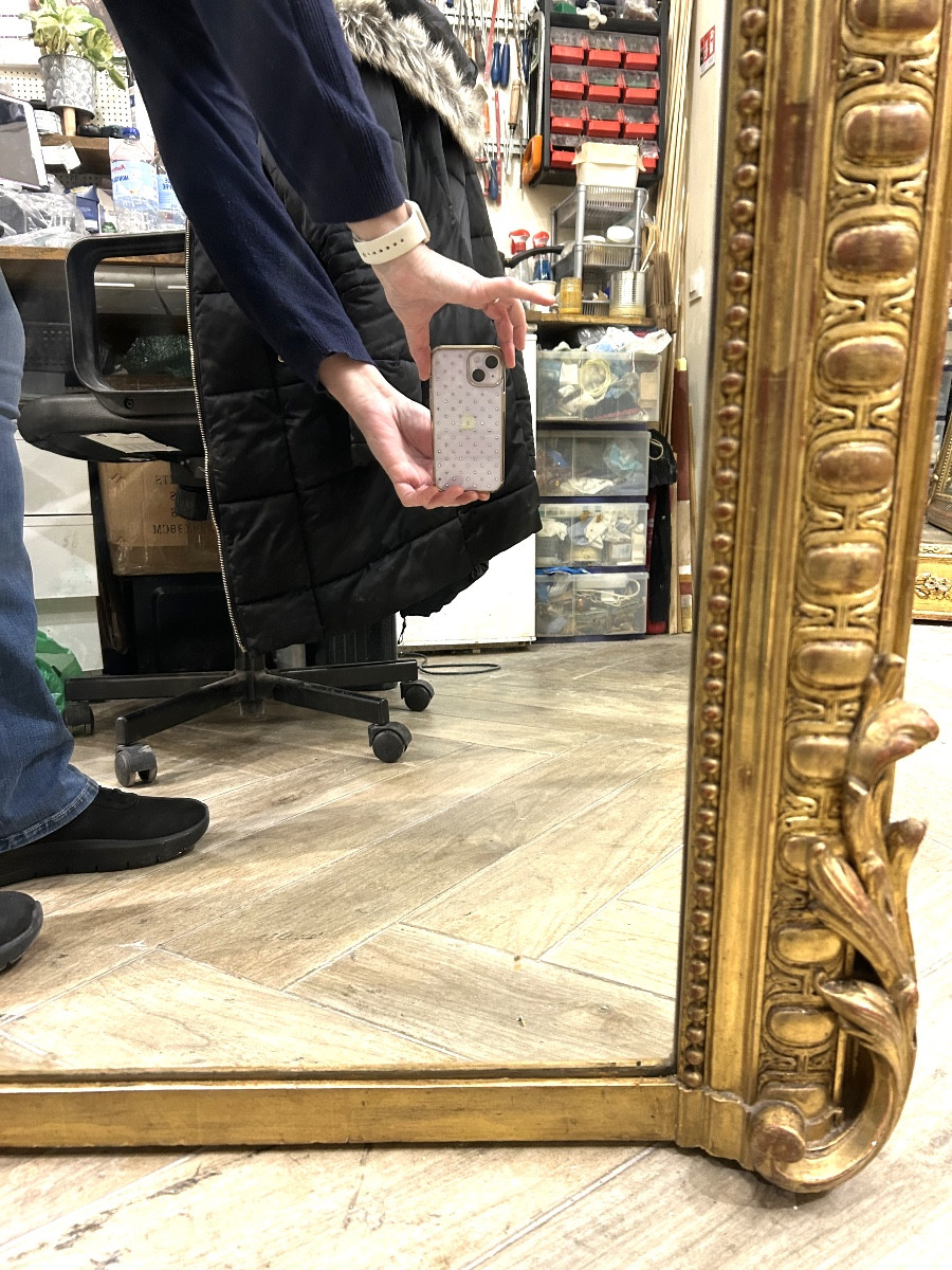 Louis XV Style Fireplace Mirror, 102x162 Cm-photo-1