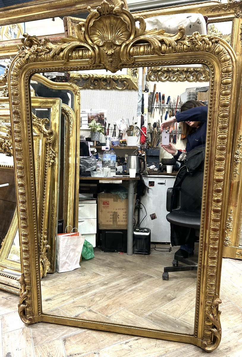 Louis XV Style Fireplace Mirror, 102x162 Cm