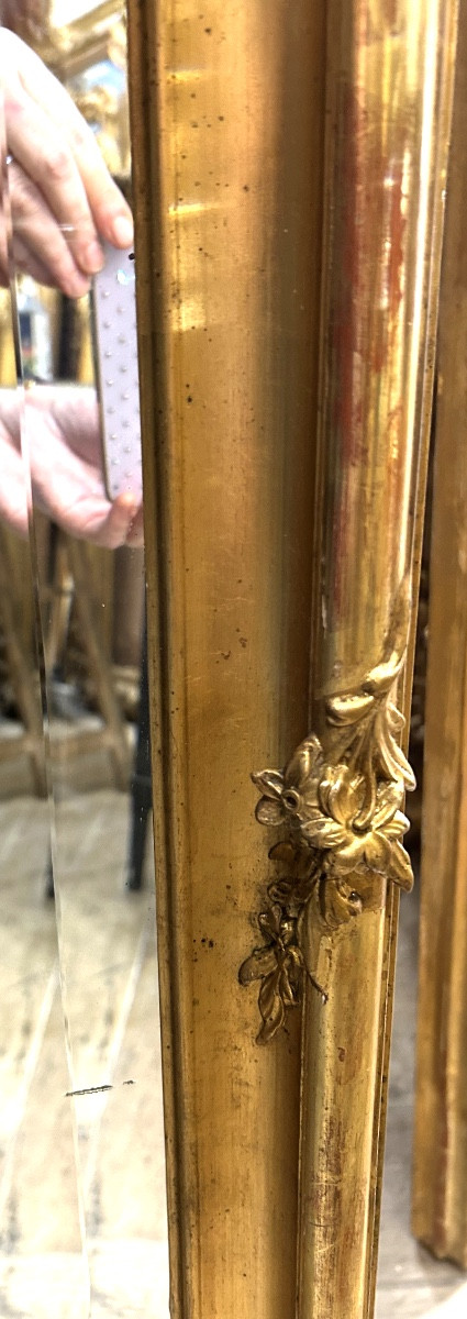 Miroir Louis XV glace ancienne 100x158 cm-photo-1