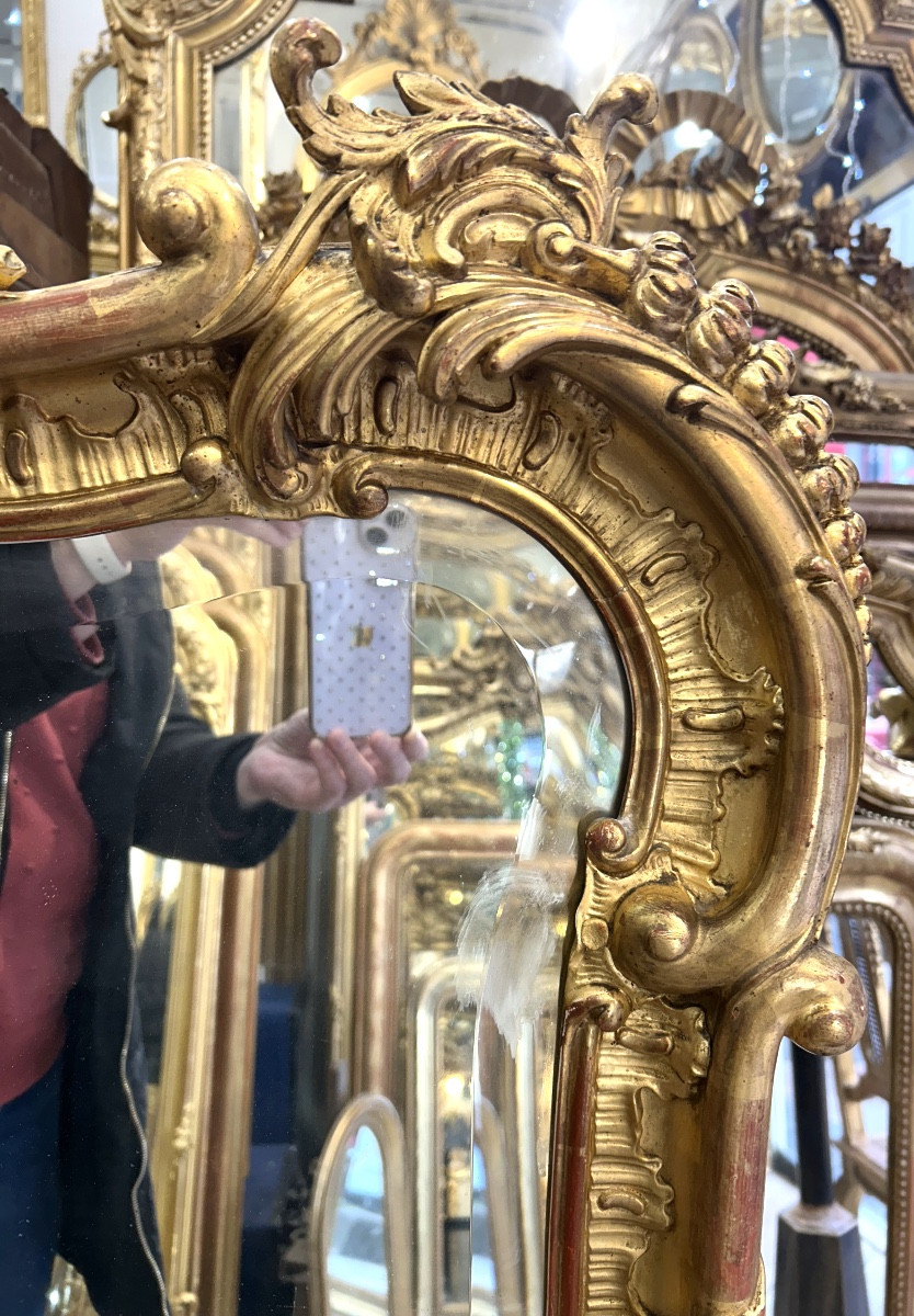 Louis XV Style Fireplace Mirror, 109 X 163 Cm-photo-2