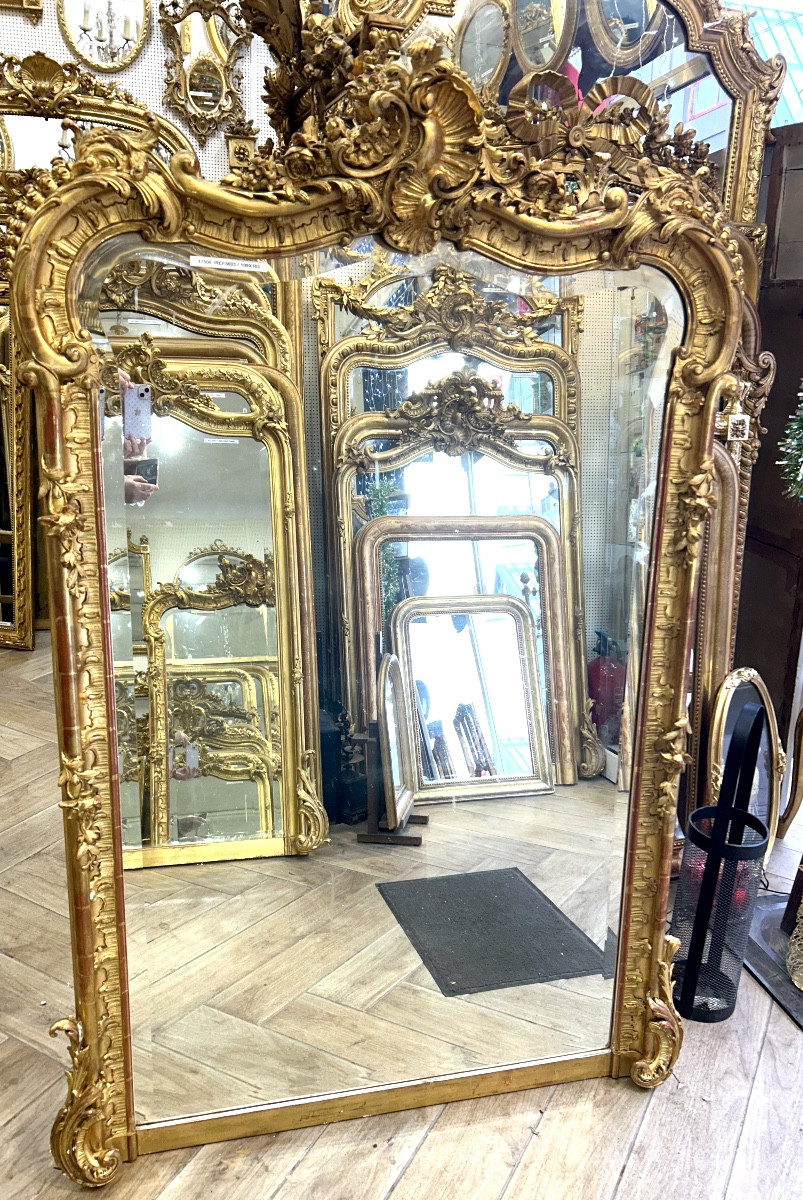 Louis XV Style Fireplace Mirror, 109 X 163 Cm
