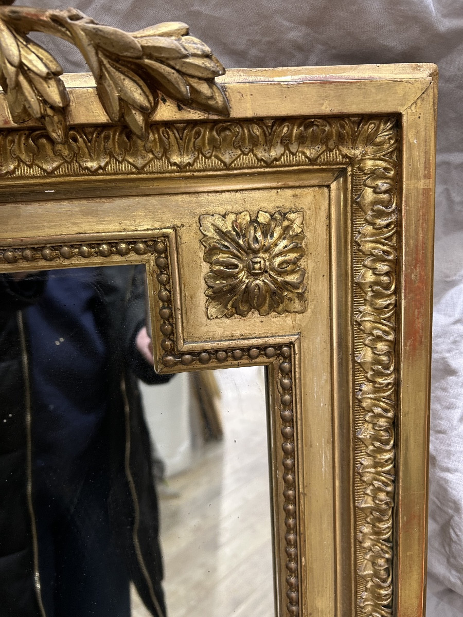 Miroir Louis XVI 98x152 cm glace ancienne -photo-3