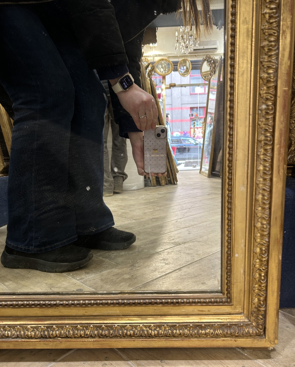 Miroir Louis XVI 98x152 cm glace ancienne -photo-4