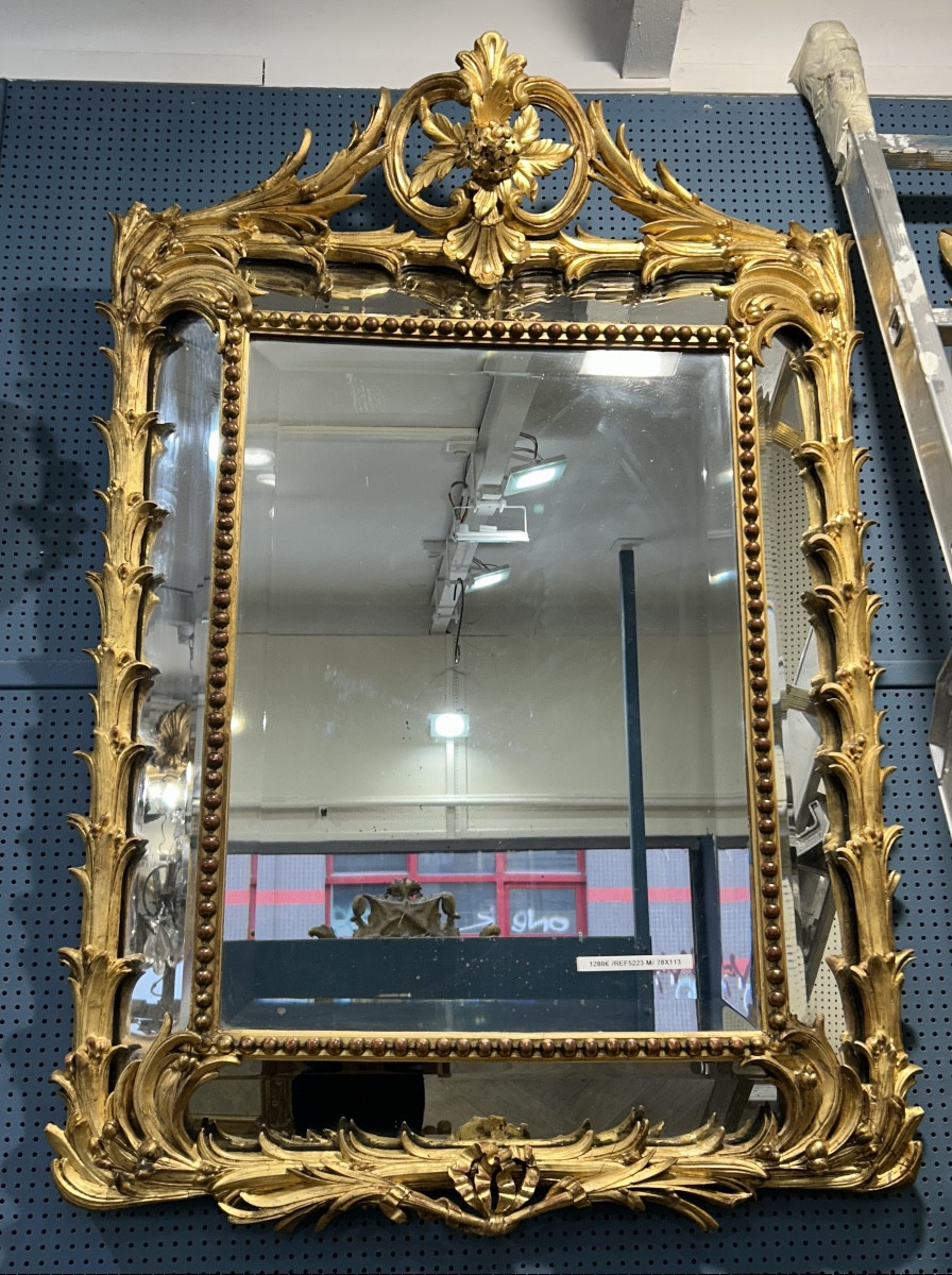 Louis XV Style Mirror With Side Panels, 78x113 Cm-photo-2