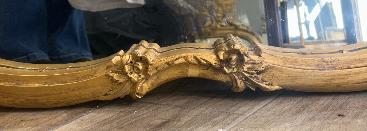 Louis XV Style Mirror, Large Antique Glass, 110cmw X 96cmh-photo-4