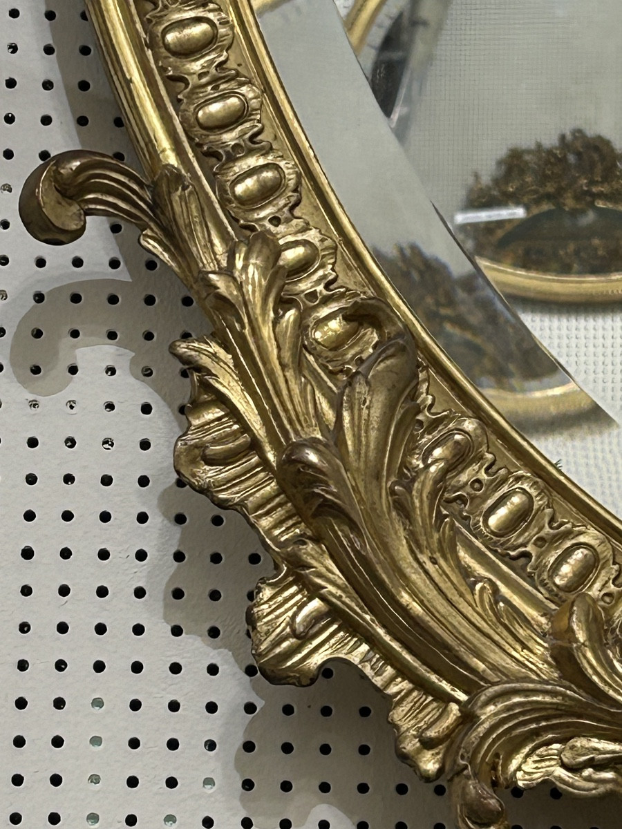 Louis XV Oval Mirror, 85x126 Cm, Beveled Glass -photo-1