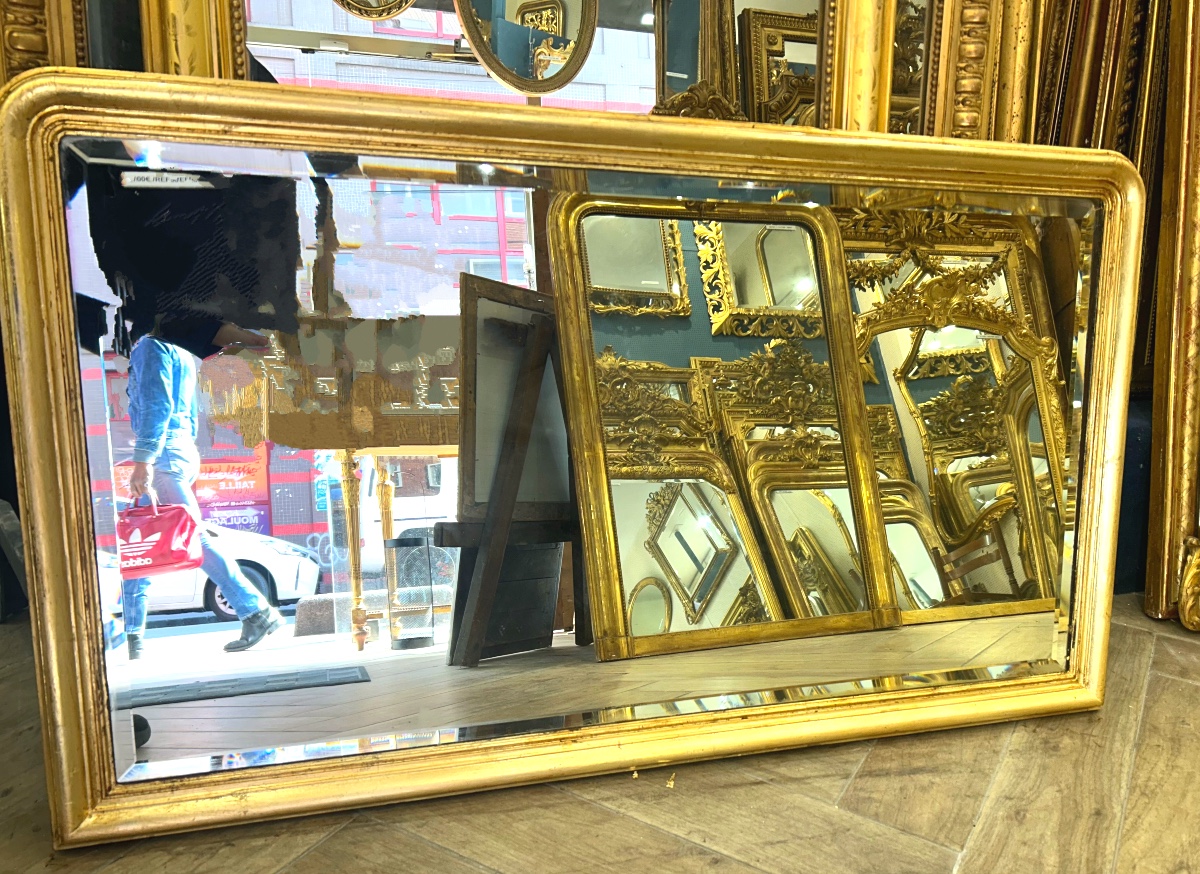 Miroir Louis Philippe glace biseauté 