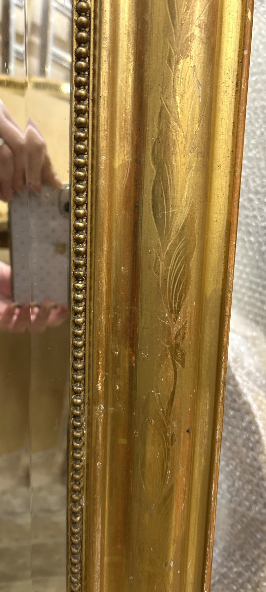 Louis Philippe Louis XV Pediment Mirror,100x156 Cm Beveled Glass-photo-3