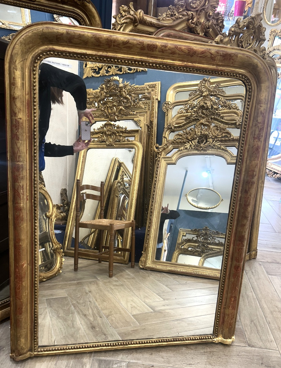 Miroir Louis Philippe glace de cheminée 100x136 cm