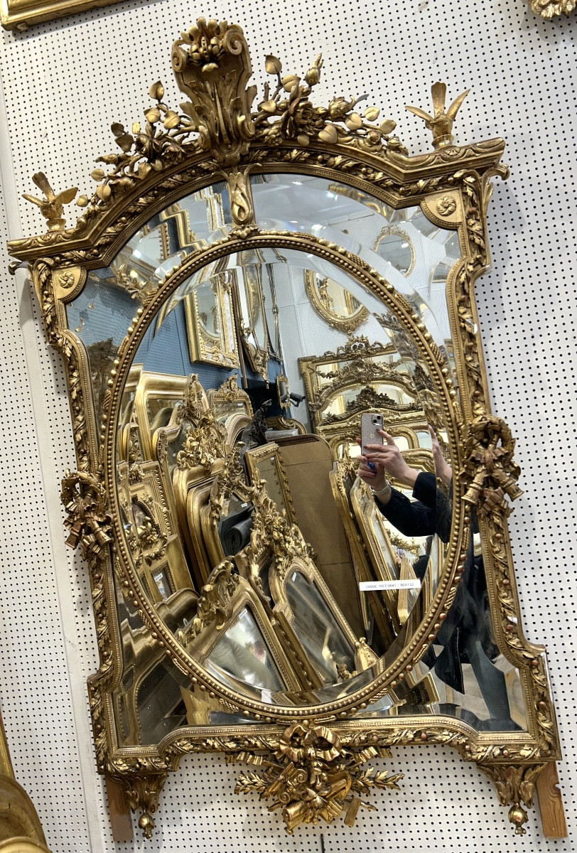 Miroir à parecloses glace biseauté 90x132cm