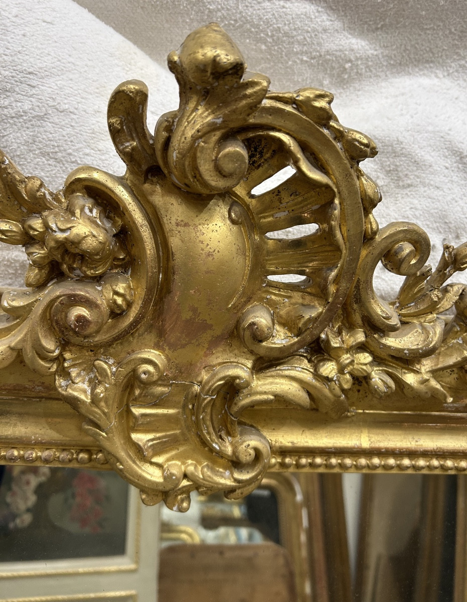 Miroir Louis Philippe fronton 93x141 cm-photo-2