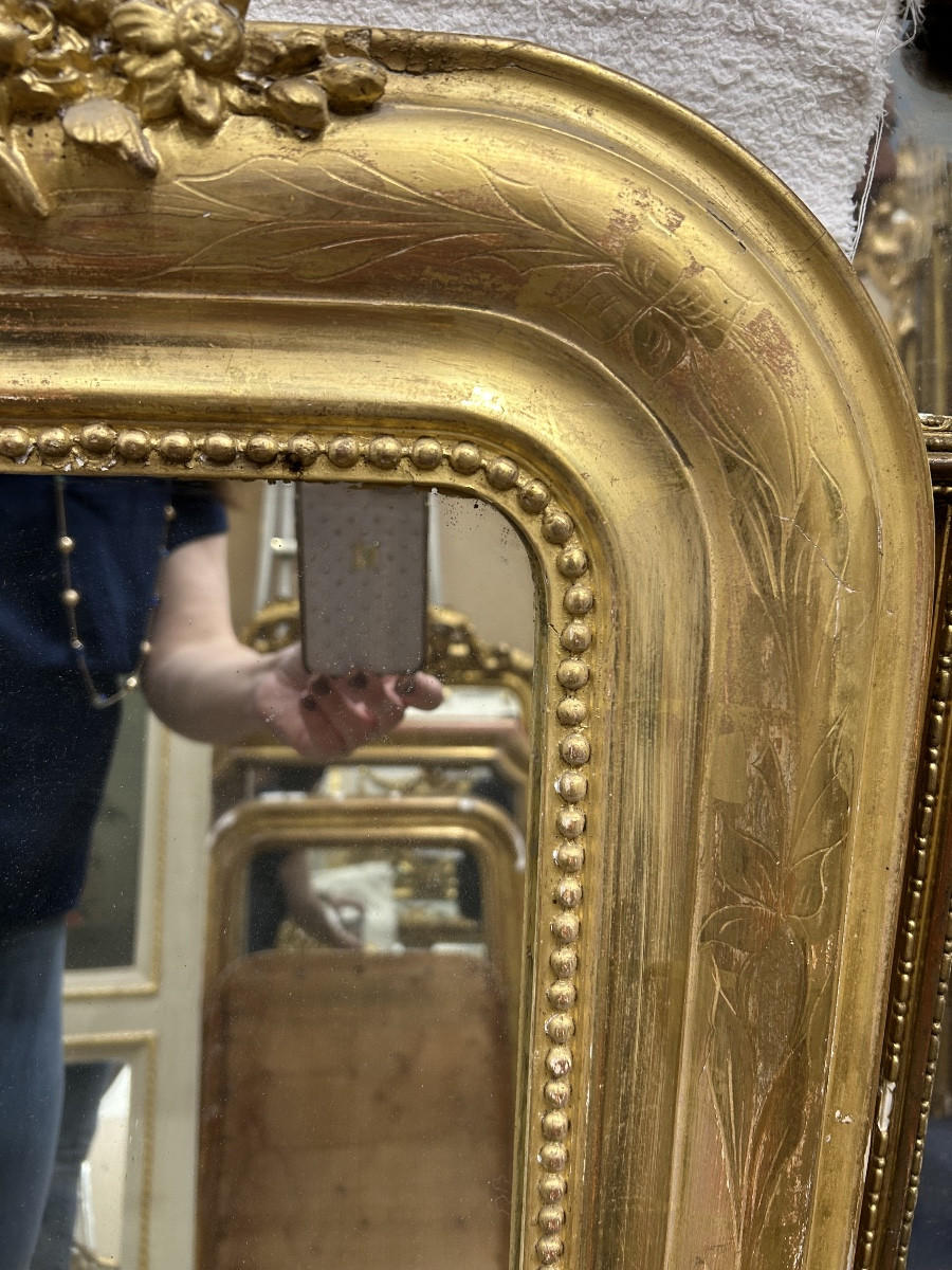 Miroir Louis Philippe fronton 93x141 cm-photo-3