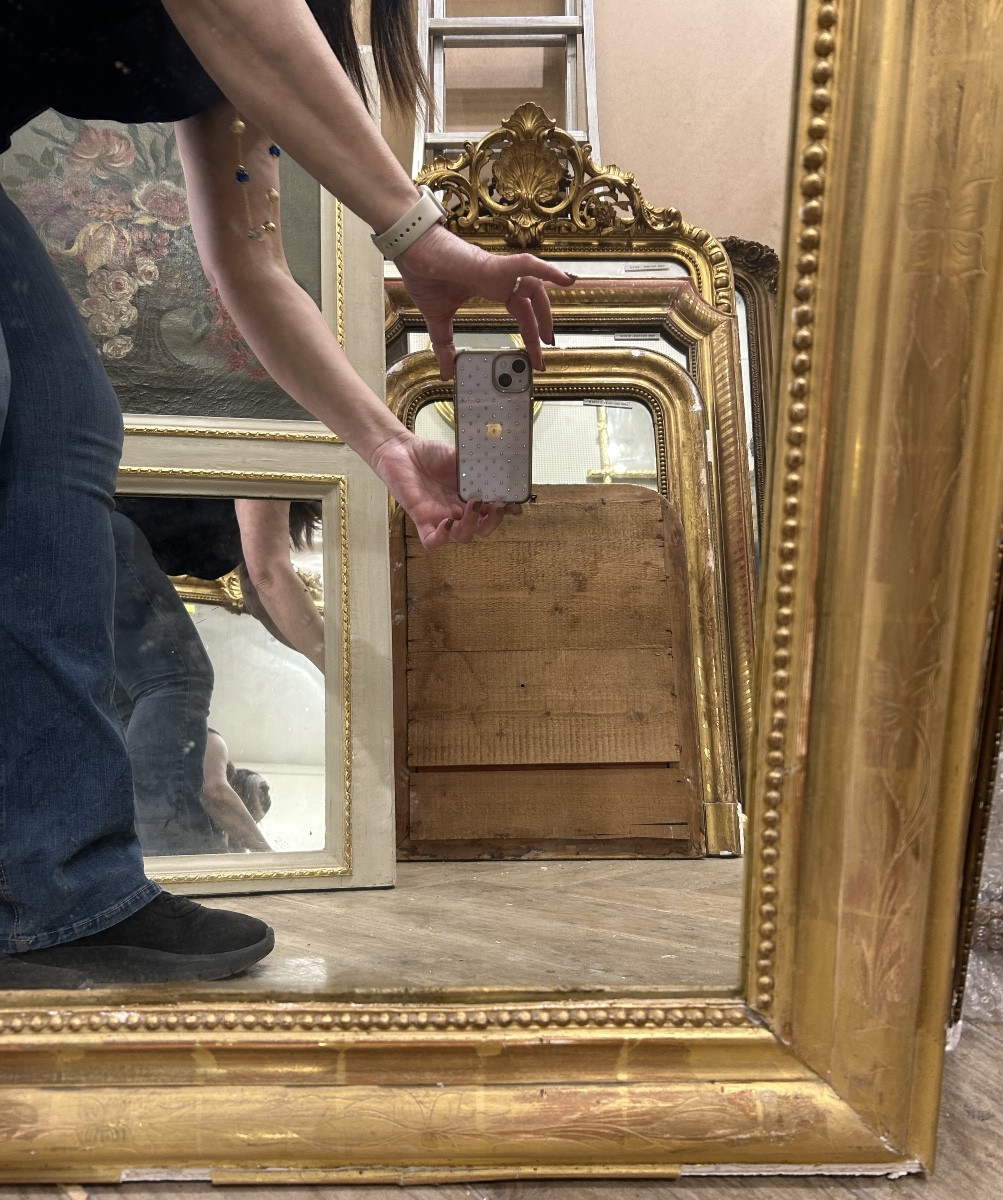 Miroir Louis Philippe fronton 93x141 cm-photo-4