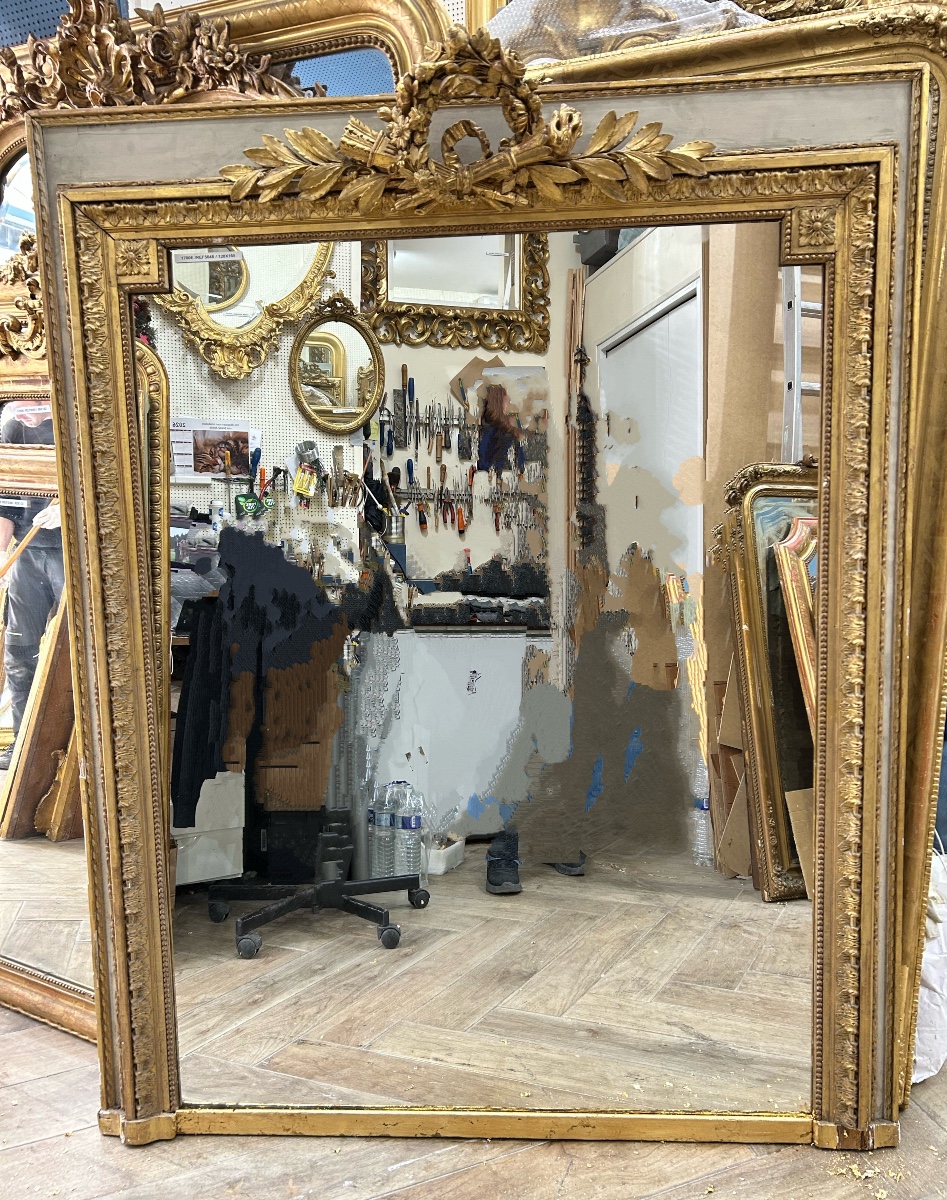 Trumeau Louis XVI glace de cheminée 128x165