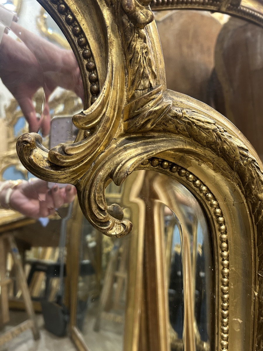 Miroir tête de lion glacé biseauté -photo-3