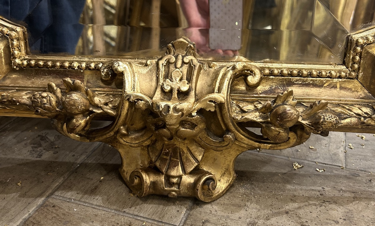 Miroir tête de lion glacé biseauté -photo-4