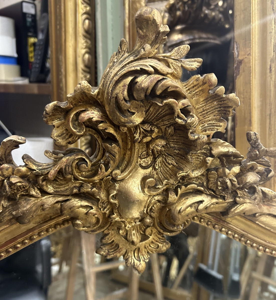 Louis XV Mantelpiece Mirror-photo-2