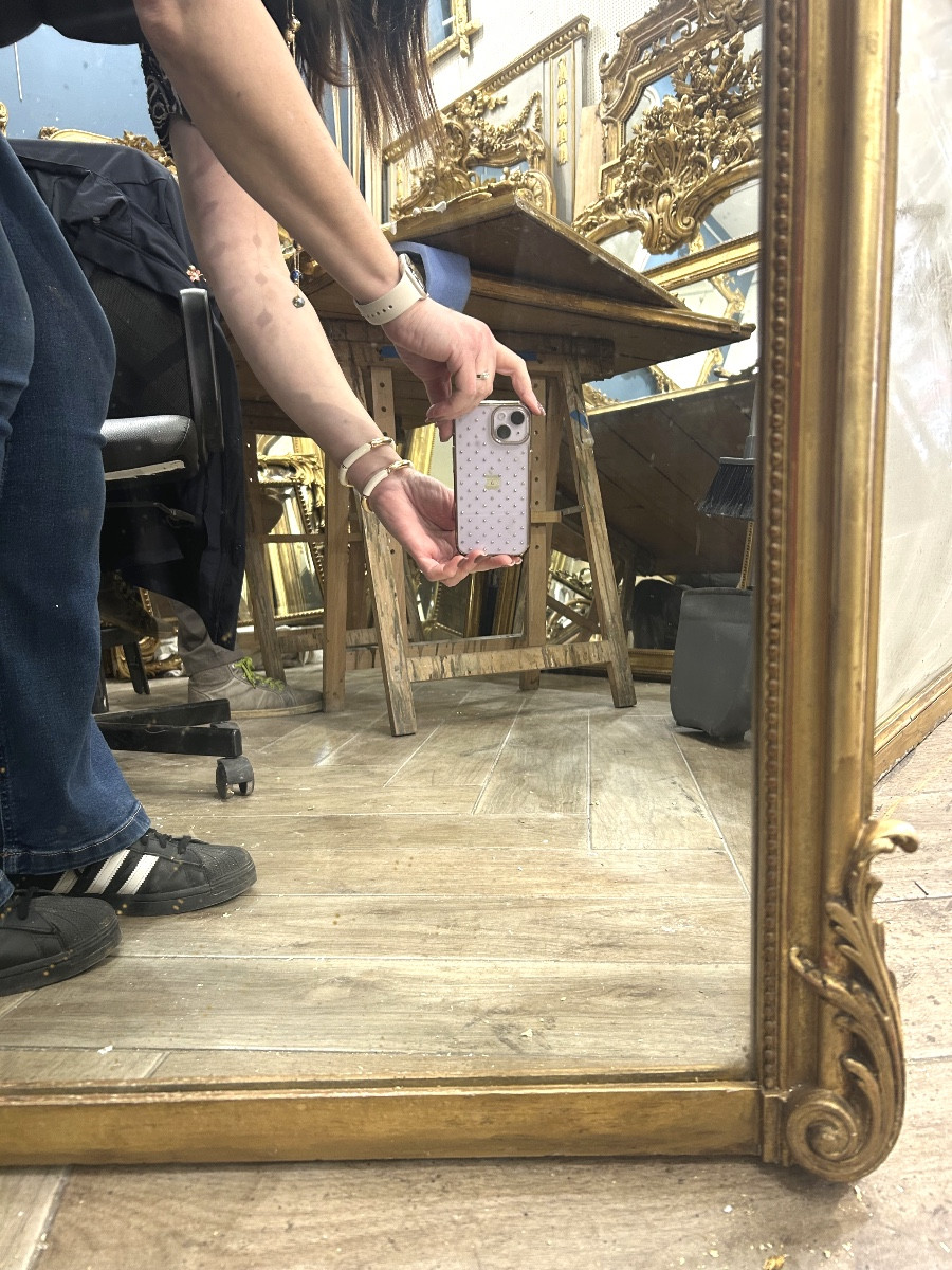 Louis XV Mantelpiece Mirror-photo-4
