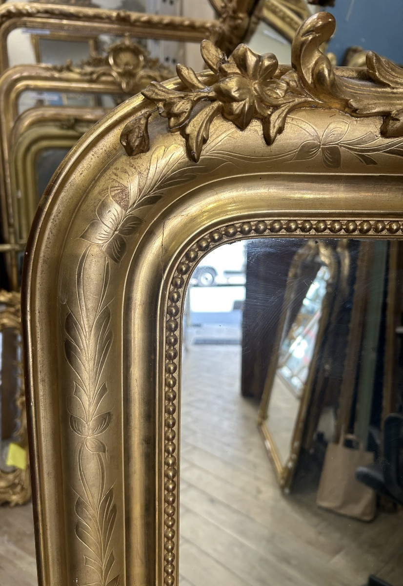 Louis XV Mirror Antique Glass 92x145 Cm-photo-3