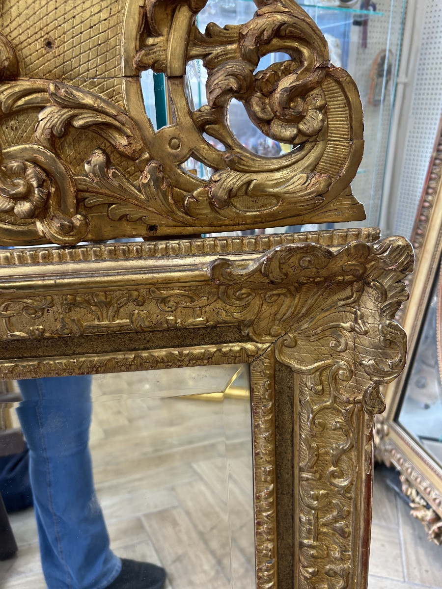 Miroir Louis XV 78x145cm glace ancienne -photo-3