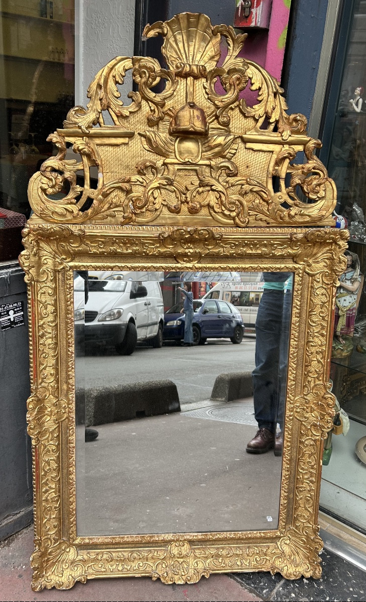 Miroir Louis XV 78x145cm glace ancienne 