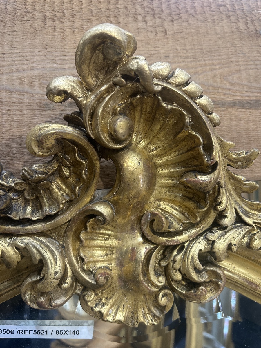 Miroir Louis XV glace biseauté 85x140 cm-photo-2