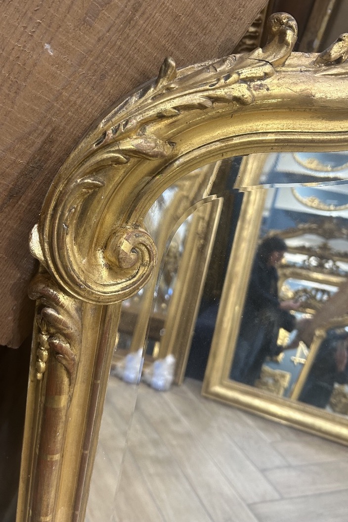 Miroir Louis XV glace biseauté 85x140 cm-photo-3