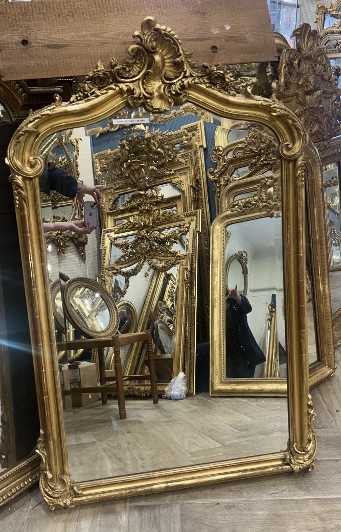 Miroir Louis XV glace biseauté 85x140 cm