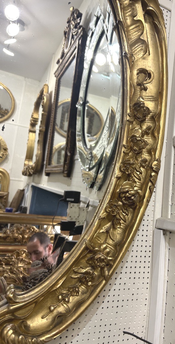 Louis XV Mirror With Bevelled Glass 99x145 Cm-photo-2