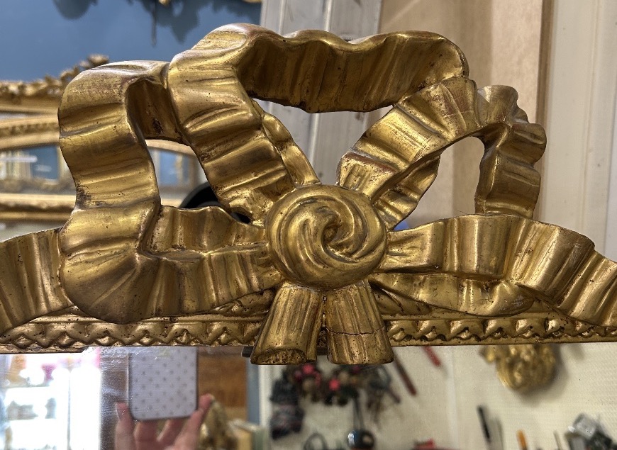 Miroir Louis XVI glace ancienne 80x180 cm-photo-2