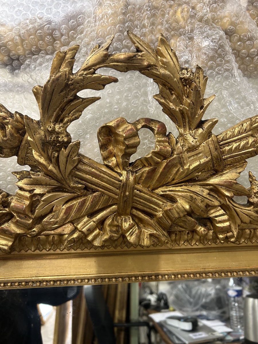 miroir louis XVI glace de cheminée 112/108x164cm-photo-2