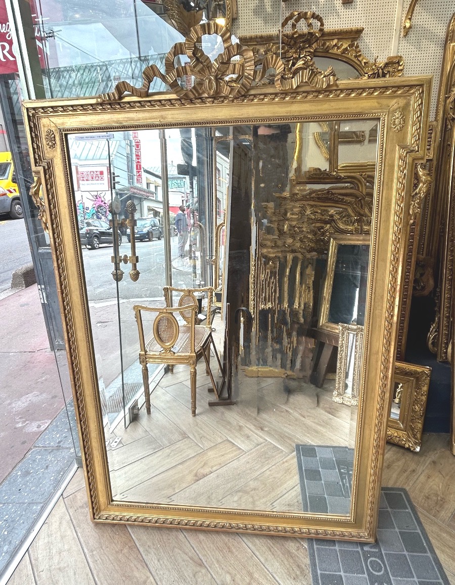 miroir Louis XVI glace ancienne 116/107X162 cm