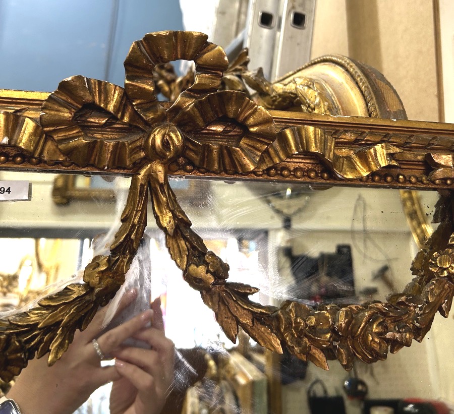 Antique Mirror With Two Glass Panels, 56x194 Cm-photo-3