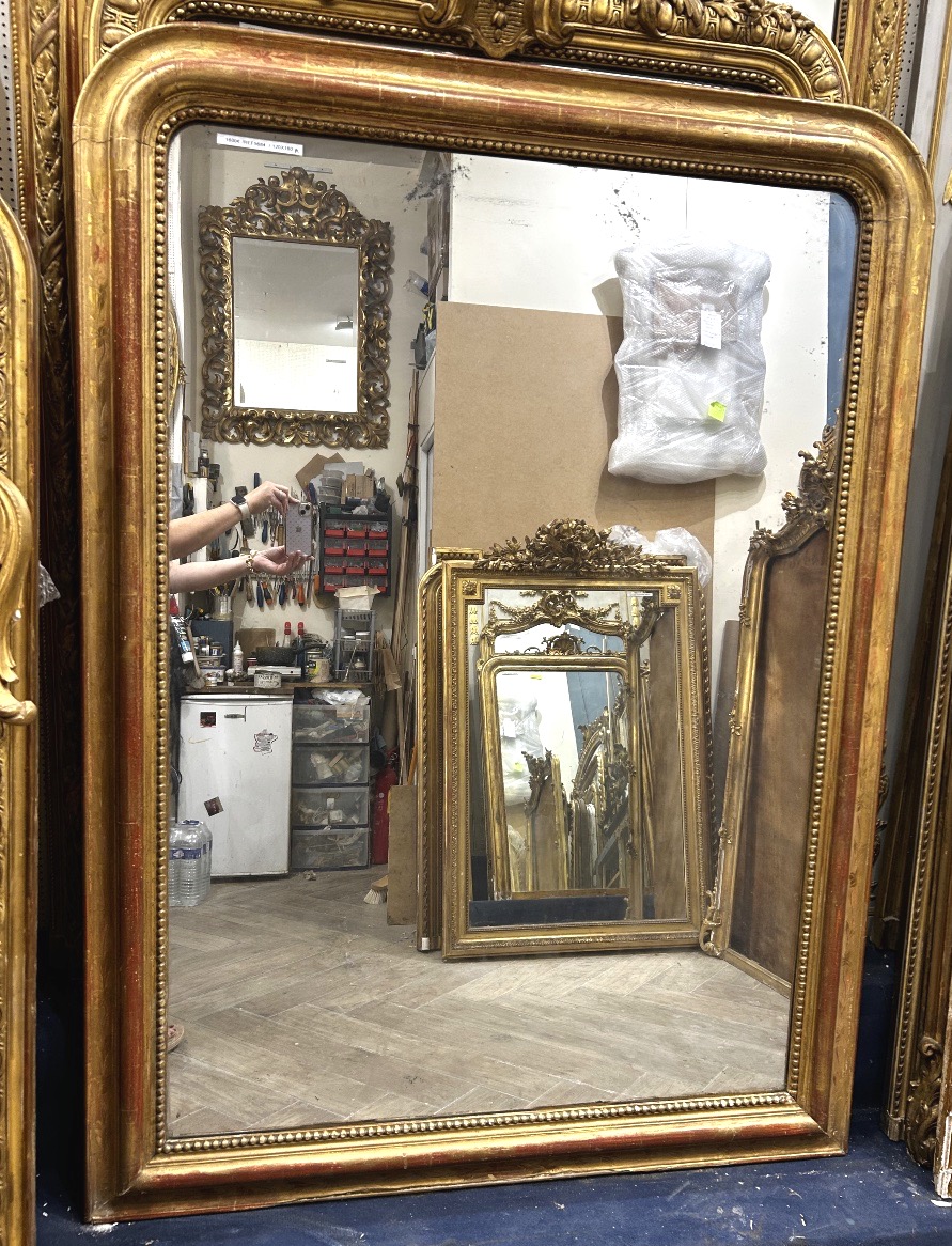 Miroir Louis Philippe 120x160 glace mercure 