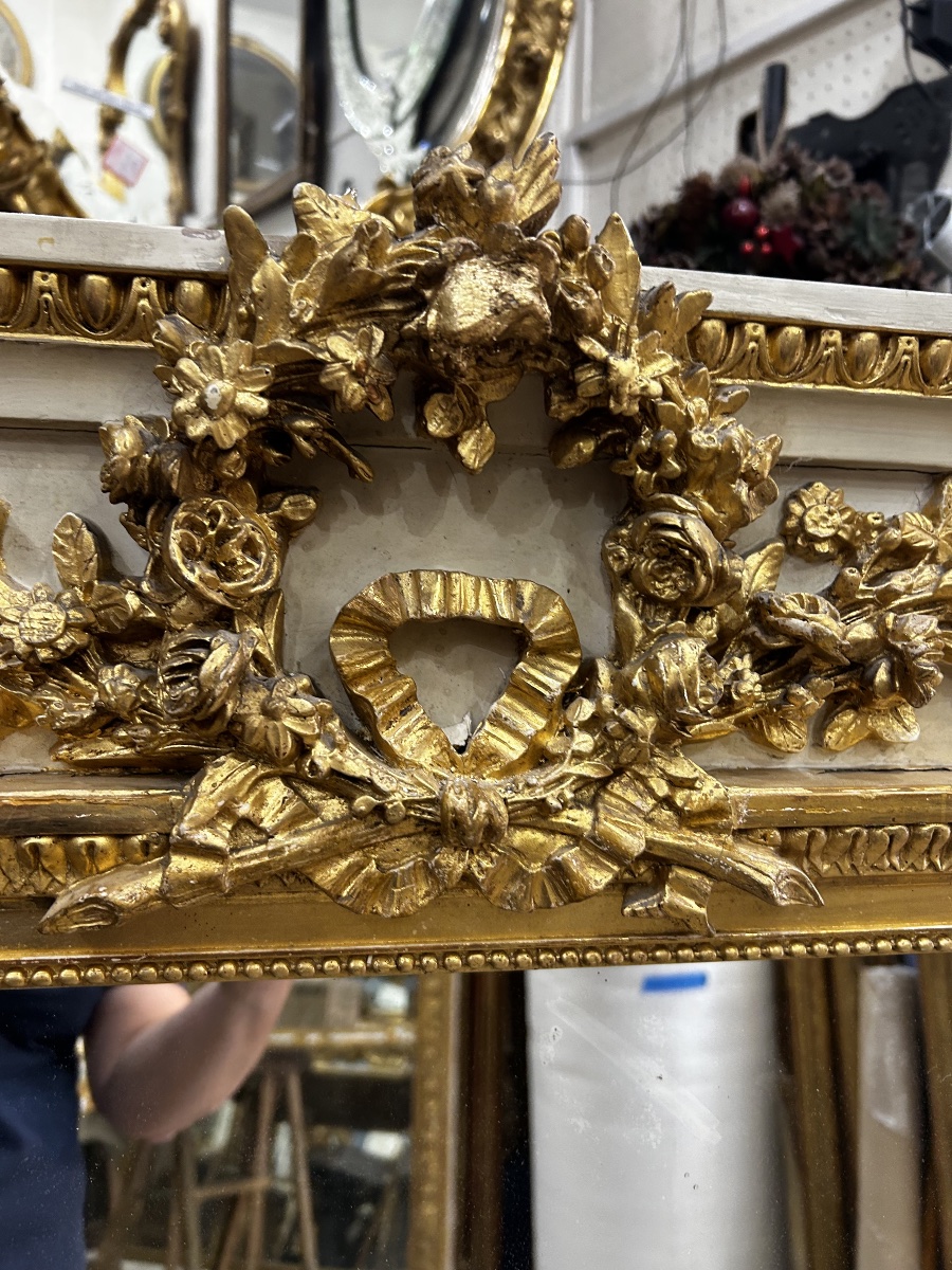 Miroir Louis XVI glace de cheminée 130x160cm-photo-2