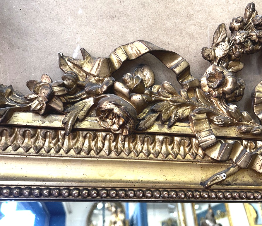 Large Louis XVI-style Mantelpiece Mirror, 142/136 X 217 Cm-photo-4