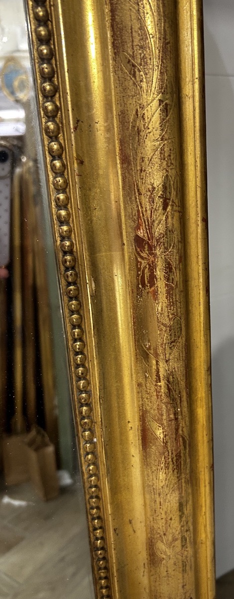 Miroir Louis Philippe entre deux 87x190 cm glace cheminée -photo-3