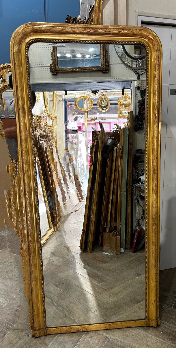Miroir Louis Philippe entre deux 87x190 cm glace cheminée 