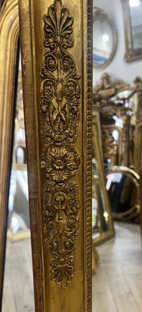 Empire-style Mirror With Mercury Glass, 97x157 Cm-photo-3