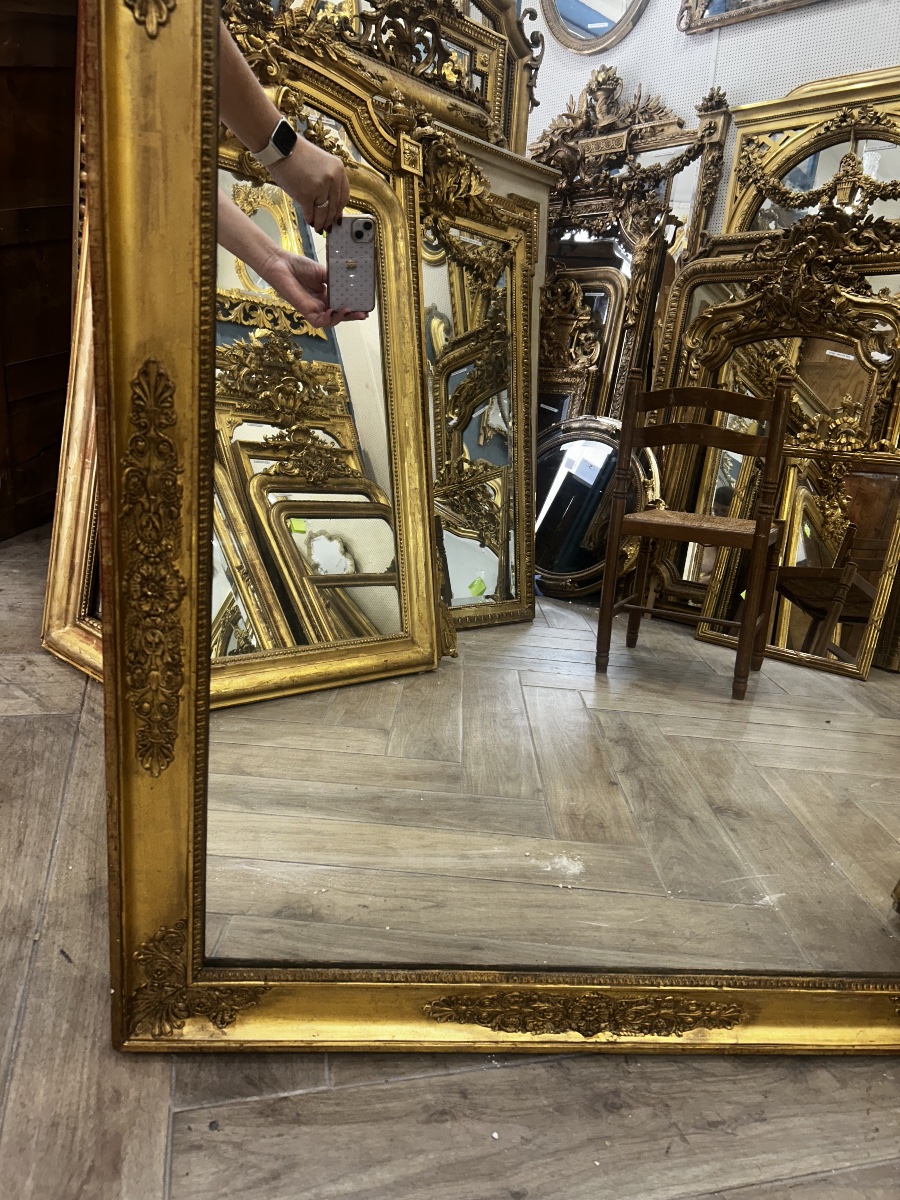 Empire-style Mirror With Mercury Glass, 97x157 Cm-photo-4