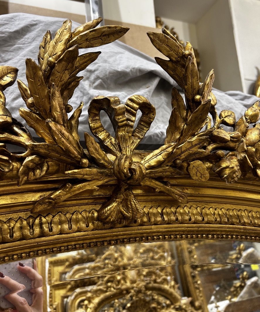 Large Louis XVI-style Fireplace Mirror, 125 X 198 Cm-photo-2