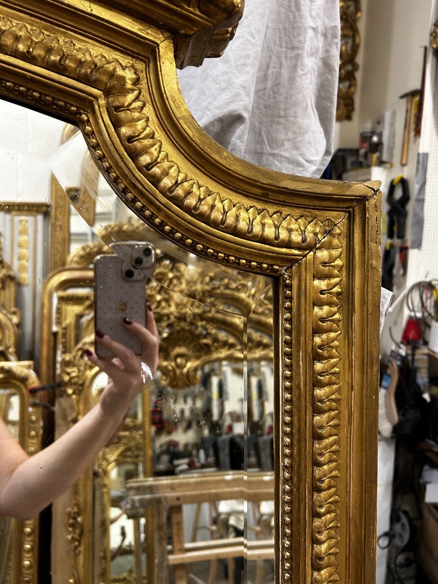Large Louis XVI-style Fireplace Mirror, 125 X 198 Cm-photo-3