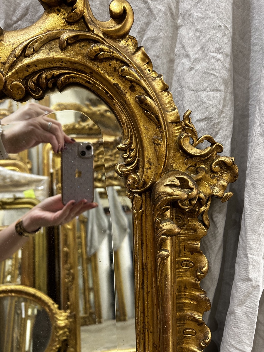 Miroir Louis XV glace biseauté 110X180 cm-photo-3