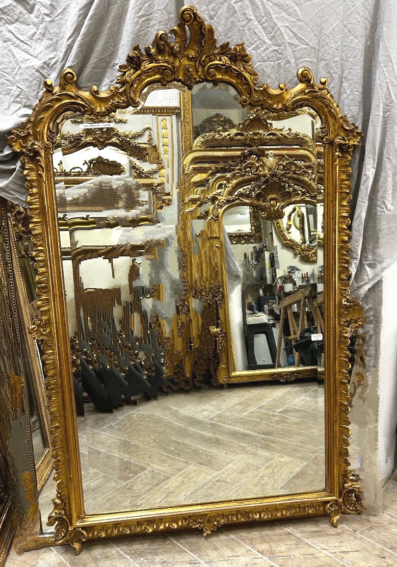 Miroir Louis XV glace biseauté 110X180 cm