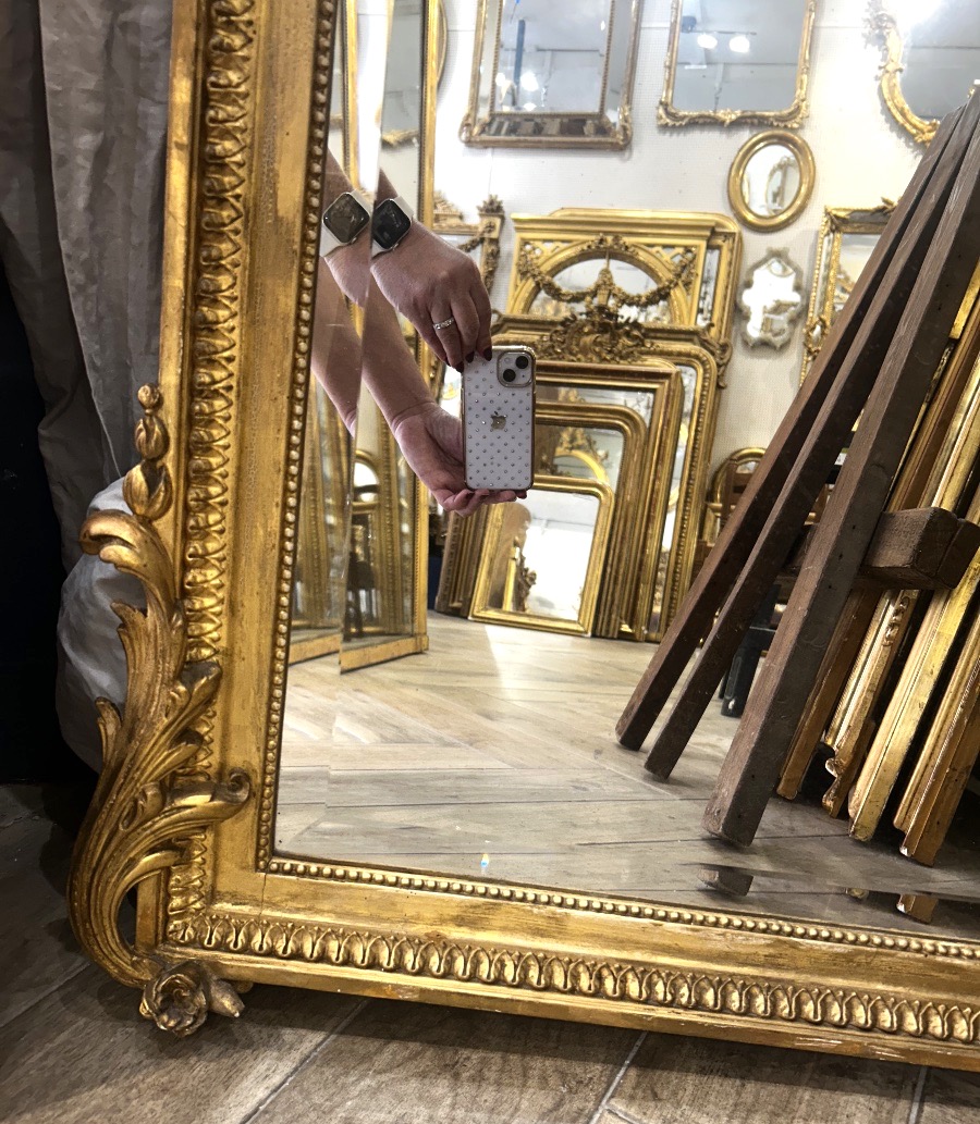 Louis XVI Mirror With Beveled Glass, 87x124 Cm-photo-2
