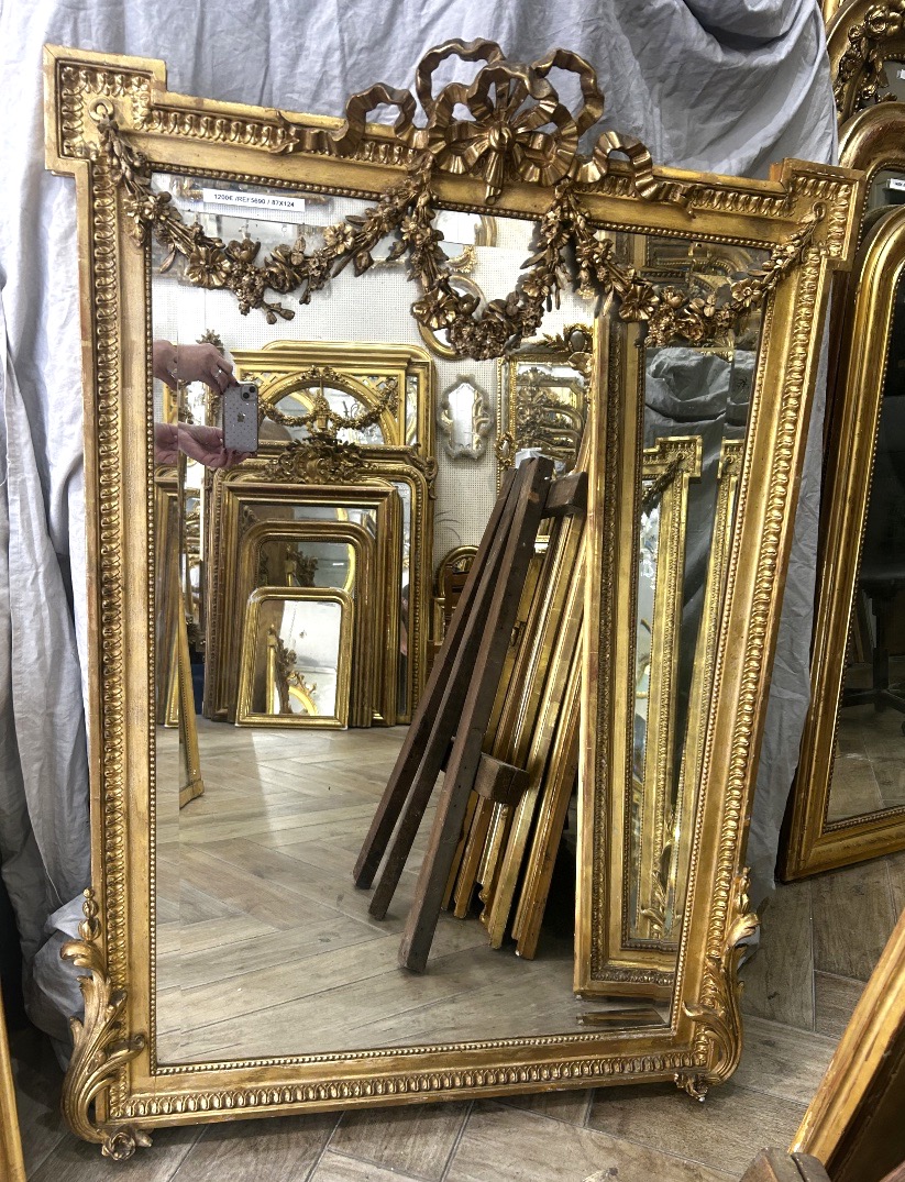 Louis XVI Mirror With Beveled Glass, 87x124 Cm