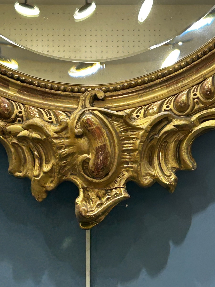 Miroir glace ovale Louis XV 70x105 cm-photo-4