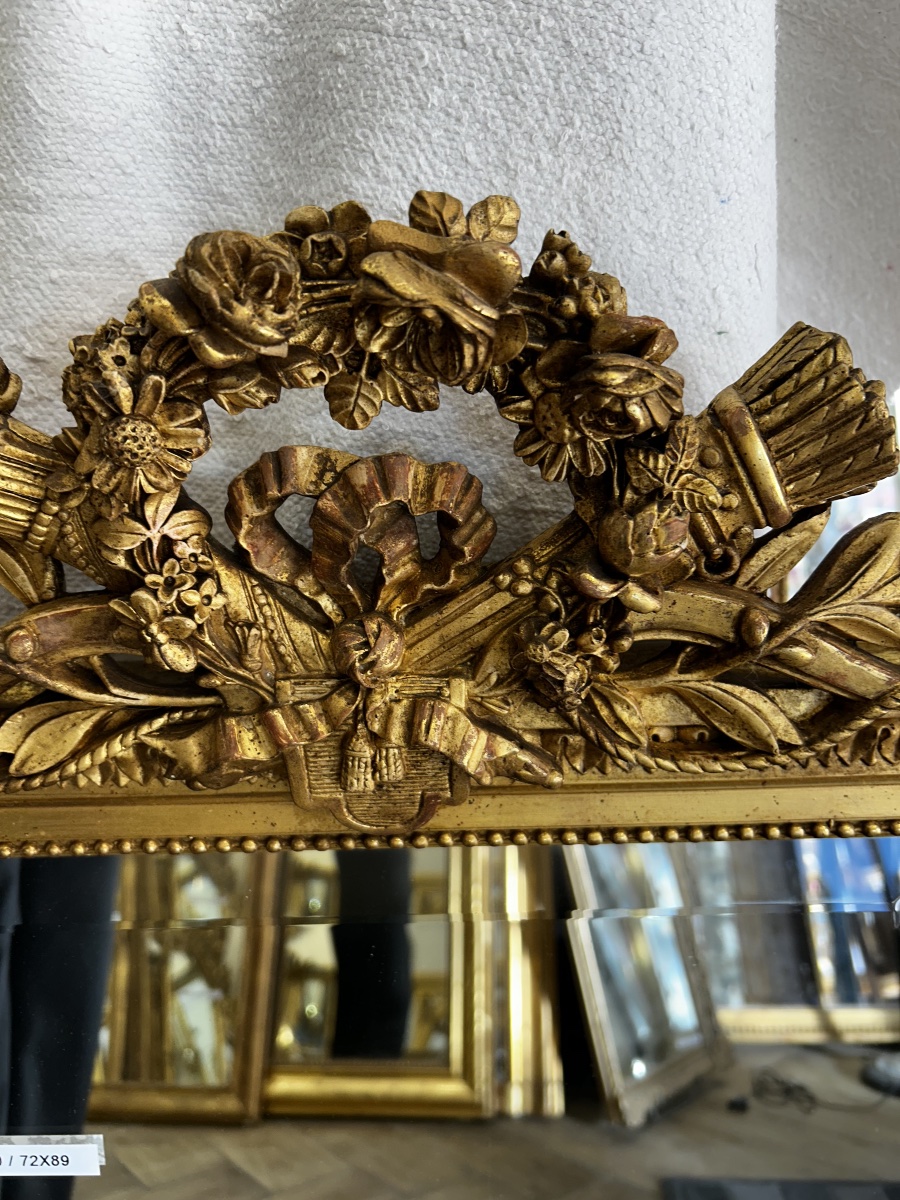 Louis XV Mirror With Beveled Glass, 72x89 Cm -photo-2