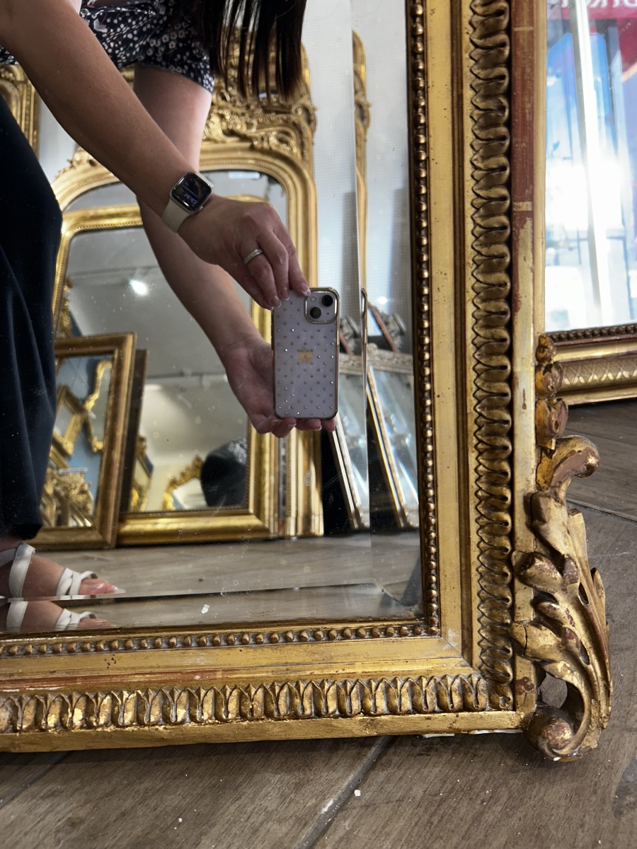Louis XV Mirror With Beveled Glass, 72x89 Cm -photo-4